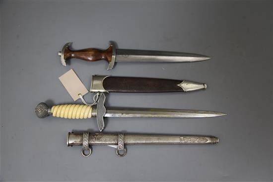 Two WWII German military daggers, Luftwaffe and SA